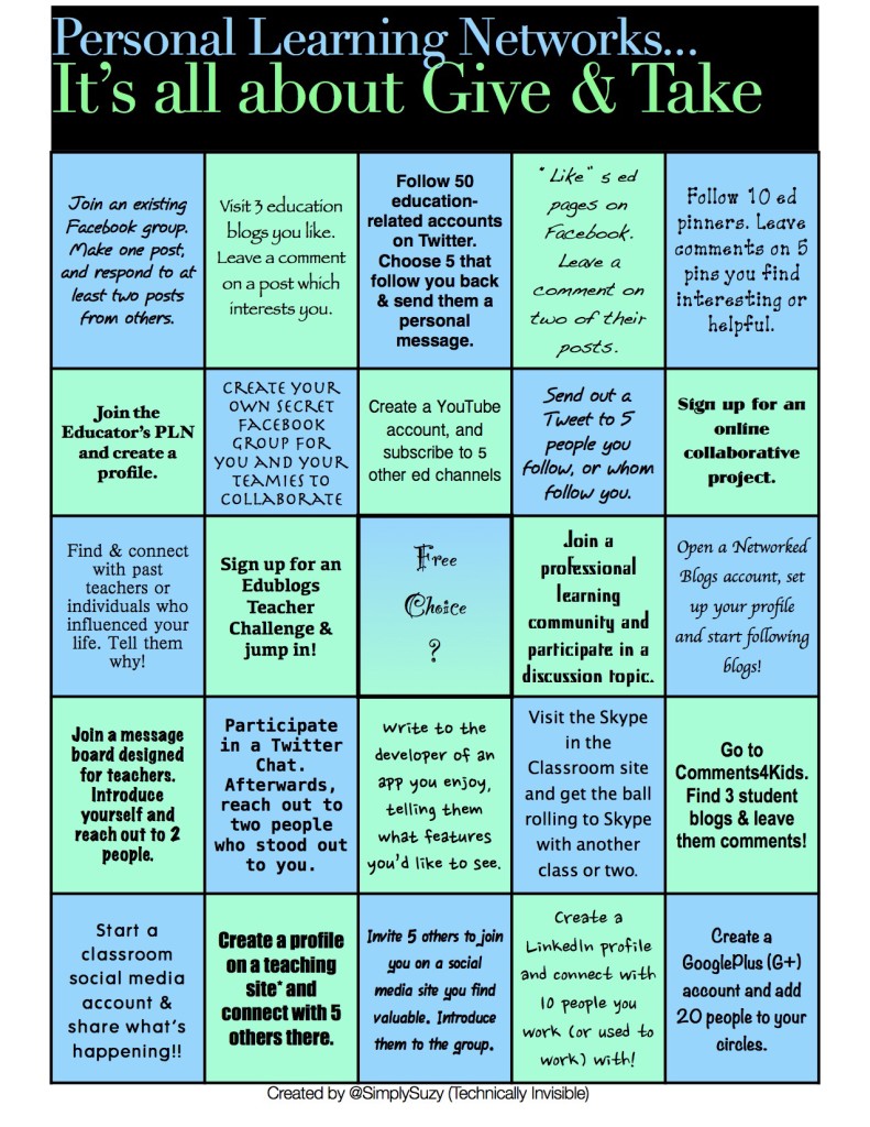 Connected Educator Bingo
